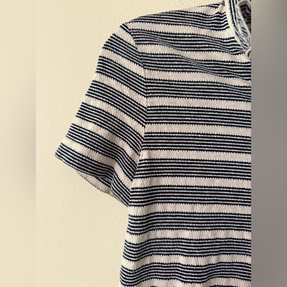 Tory Burch Stylish Striped Lidia Lace Polo Shirt, size XS - Picture 7 of 9